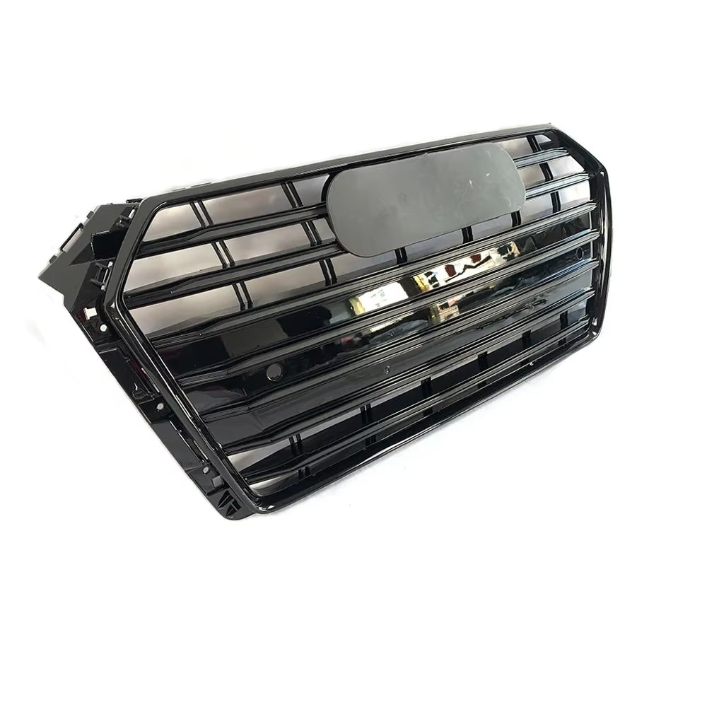 2016-2019 Audi A4 S4 B9 To S4/RS4 Style Front Glossy Blac Bumper Grill High Quality Honeycomb Upper Grille