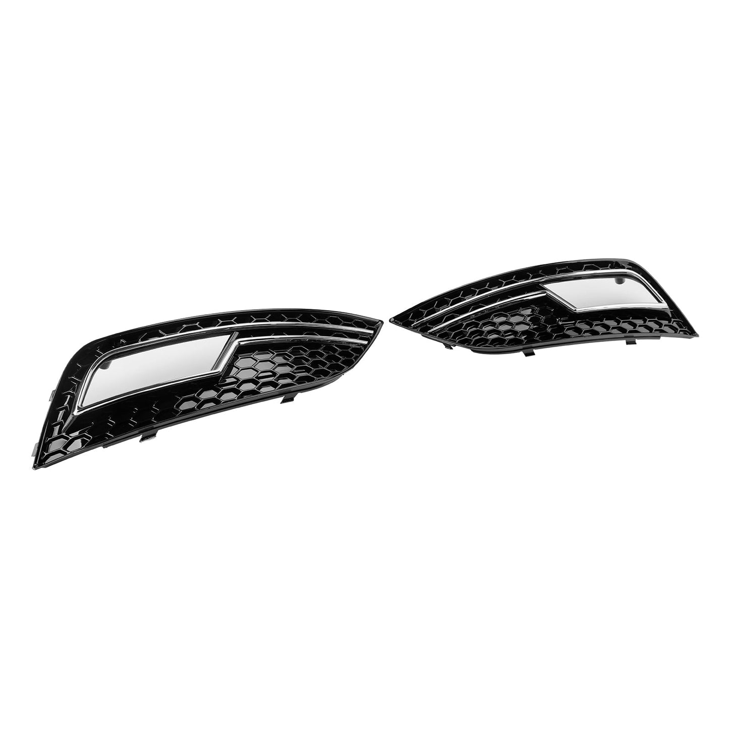 2013-2015 Chrome Fog Light Cover Grille Fit Audi A4 B8.5 Standard Bumper