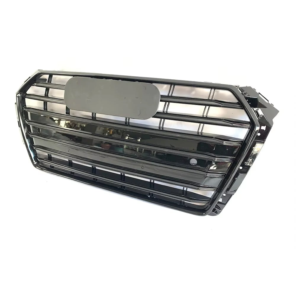 2016-2019 Audi A4 S4 B9 To S4/RS4 Style Front Glossy Blac Bumper Grill High Quality Honeycomb Upper Grille
