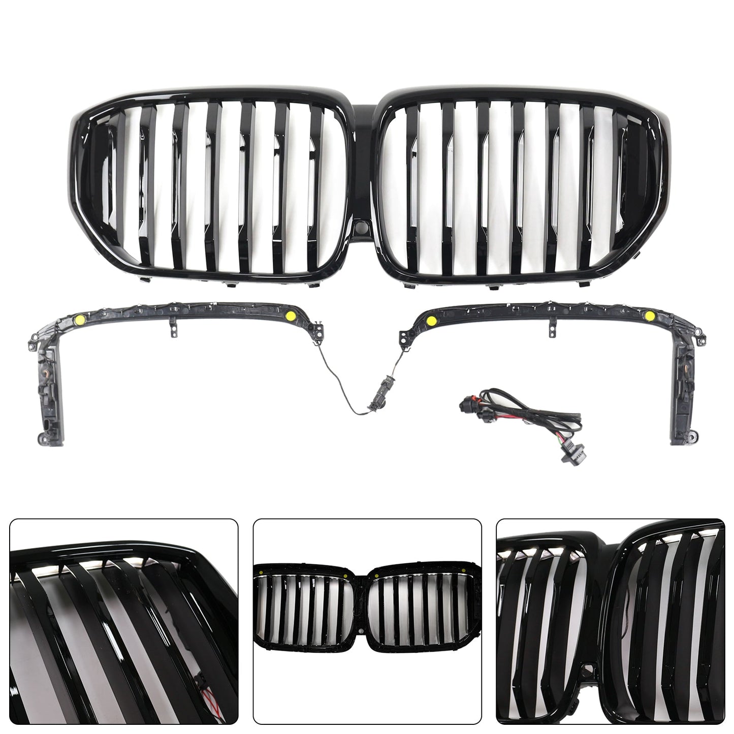 2019-2022 BMW X5 G05 M-Performance Gloss Black Front Kidney Grille Grill 51137454887