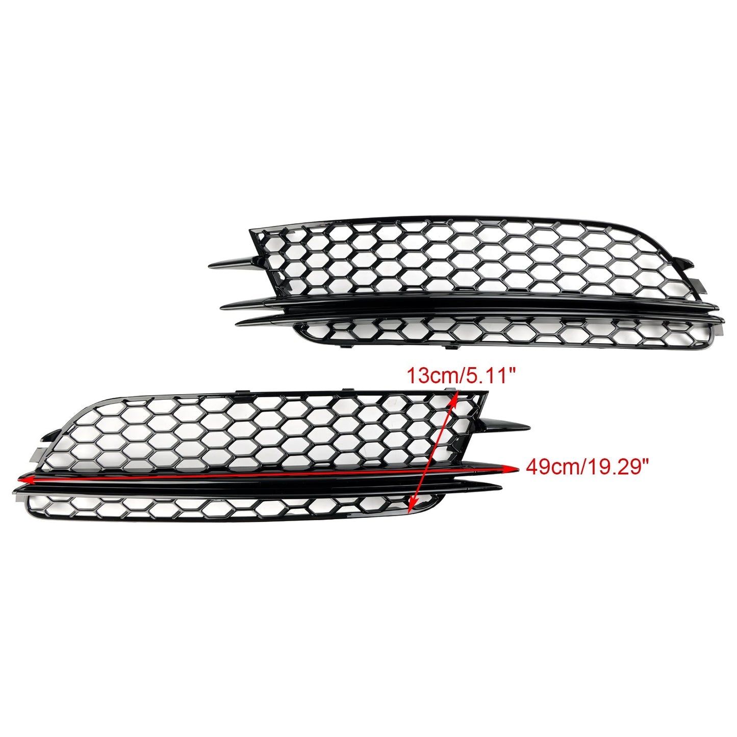 Audi 2012-2015 A6 C7 2PCS Front Fog Light Cover Bezel Bumper Grille