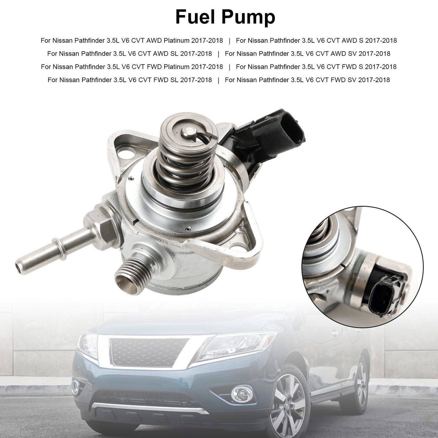 Pompe à carburant haute pression 16630-6KA2B pour Nissan Pathfinder 3,5 L V6 CVT AWD SL 2017-2018