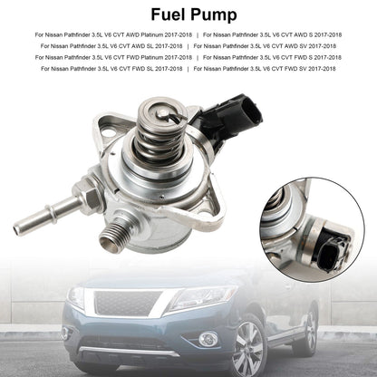 2017-2018 Nissan Pathfinder 3.5L V6 CVT AWD SL High #166306KA0A Pressure Fuel Pump 16630-6KA2B