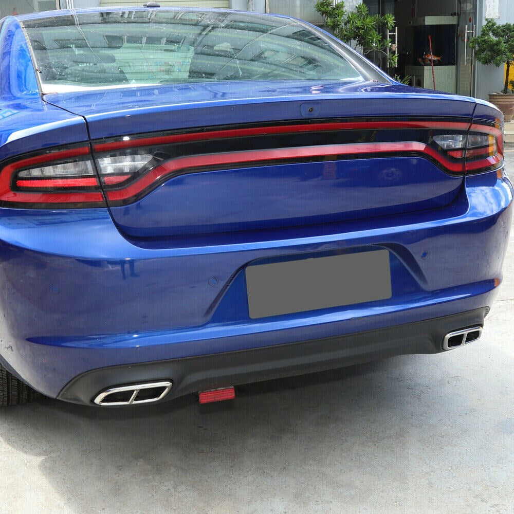 Charger 2015+ 2PCS Stainless Rear Exhaust Tail Muffler Decor Cover Trim