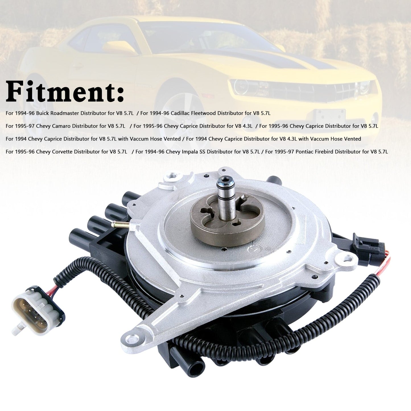 Distributeur d'allumage pour Chevy Caprice 1995-96, pour V8 4,3 L et 5,7 L, avec faisceau DST109 KA-GM8381