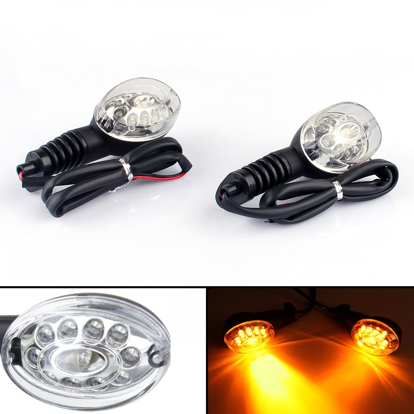 Clignotants avant et arrière à LED pour Kawasaki Ninja 250R, accessoires