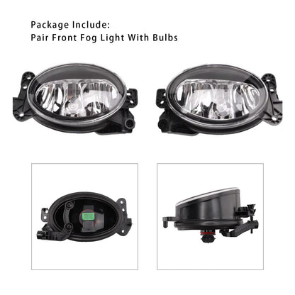 2005-2012 Mercedes SL-Class Pair Front Fog Light Lamps With Bulbs A1698201556 A1698201656
