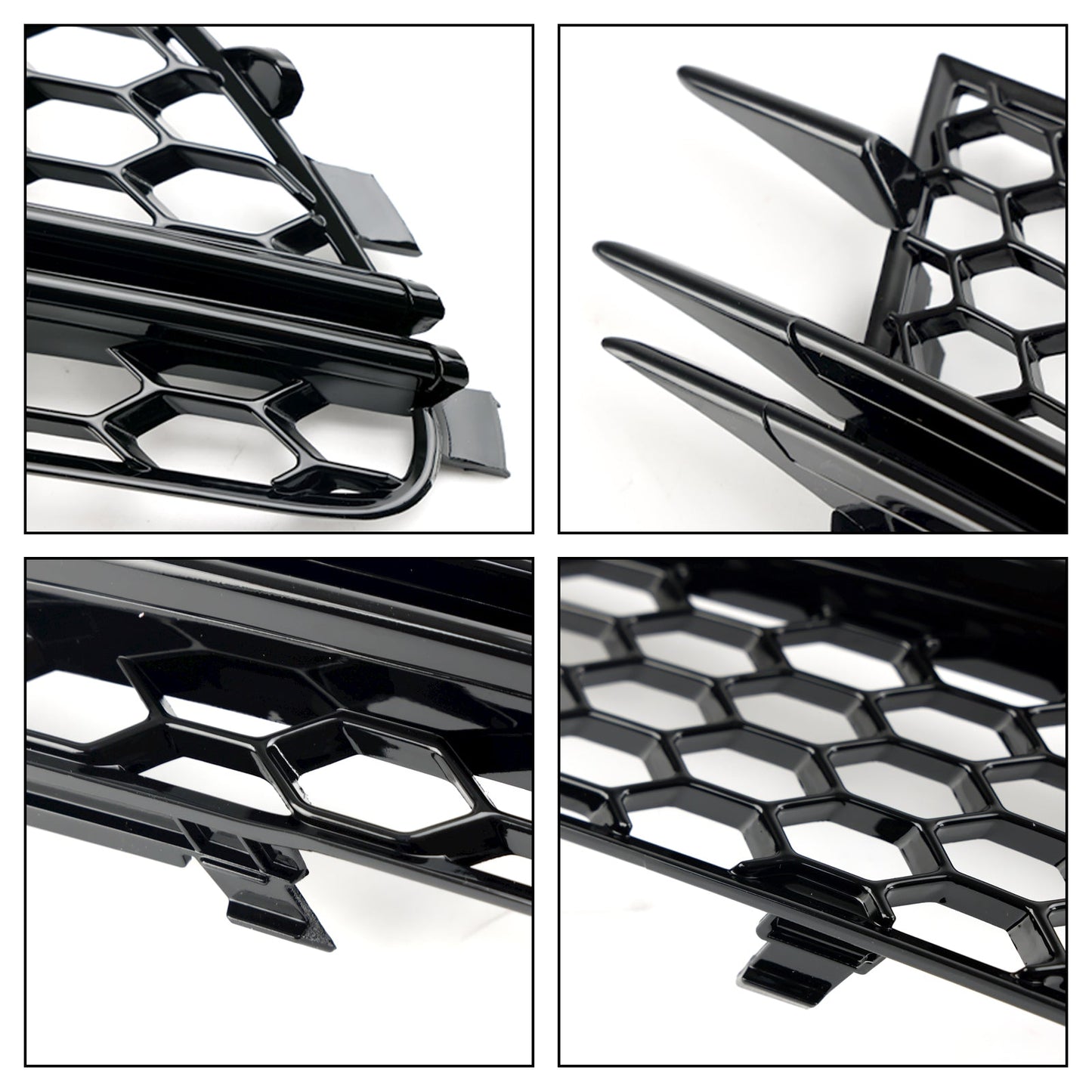 Audi 2012-2015 A6 C7 2PCS Front Fog Light Cover Bezel Bumper Grille