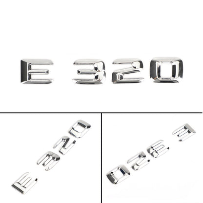 Rear Trunk Emblem Badge Nameplate Decal Letters Numbers Fit Mercedes E320 Chrome