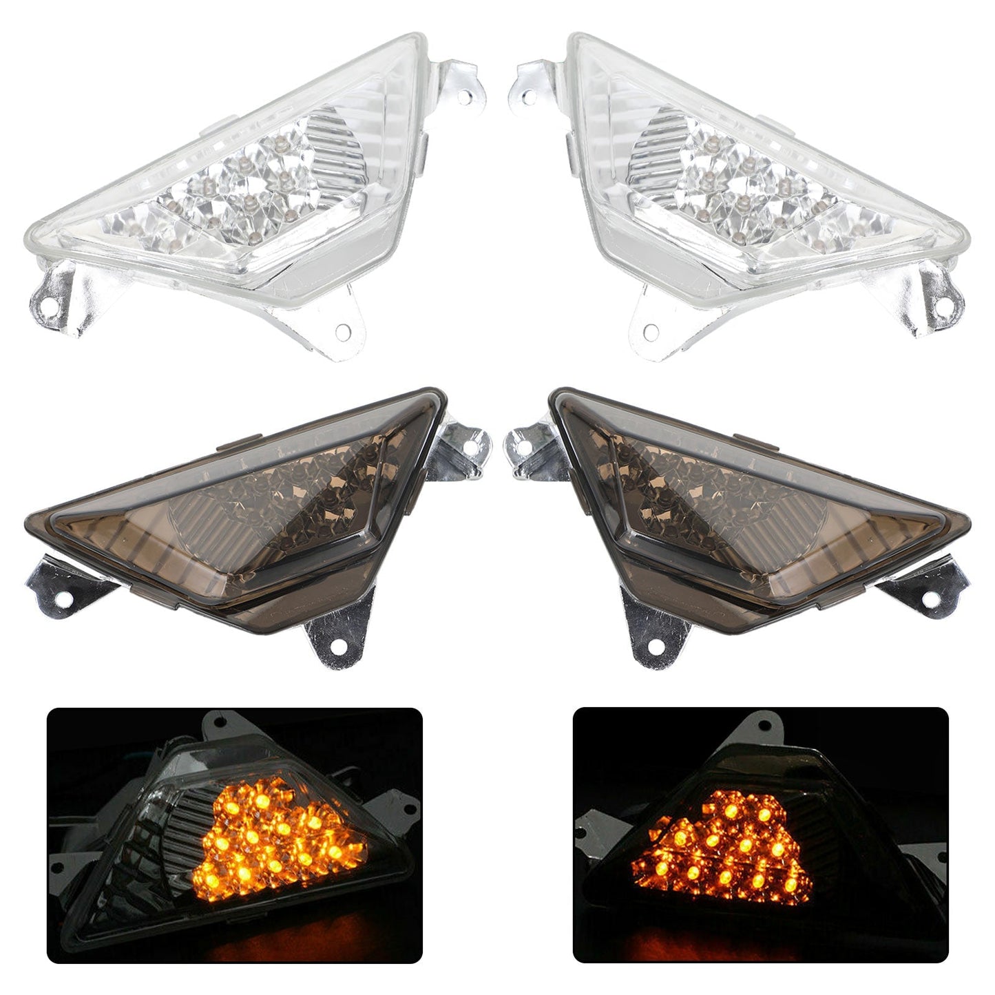 Kawasaki Ninja 250 300 400 650 1000 ZX6R LED Front Turn Signal Light Assosary