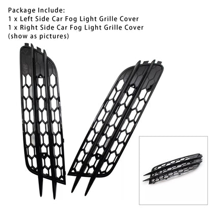 Front Bumper Honeycomb Fog Grille Cover For Audi A4 C7 2012-2015 Black