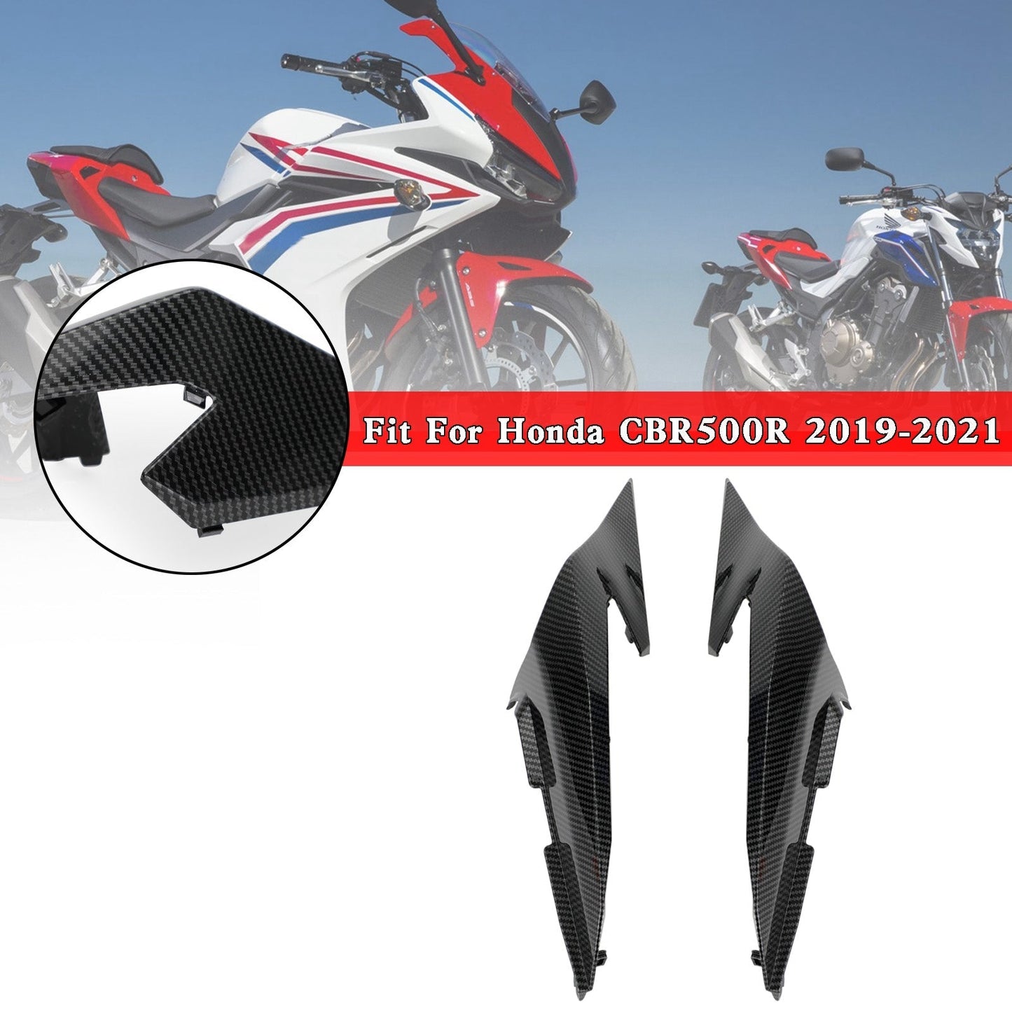 Capot de carénage latéral arrière supérieur pour Honda CBR500R 2019-2021