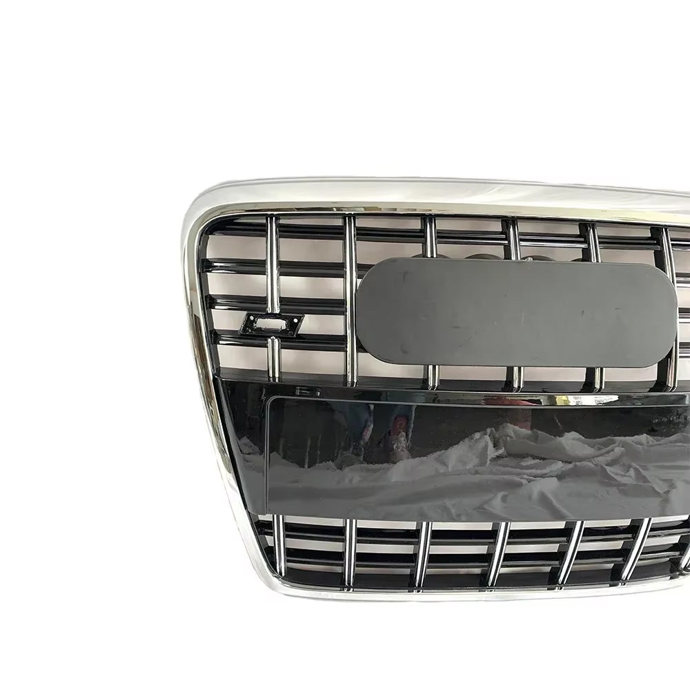 2005-2011 Audi A6 S6 C6 To S6 Style Front Bumper Grille Grey And Chrome Trim Grill High Quality Upper Grille
