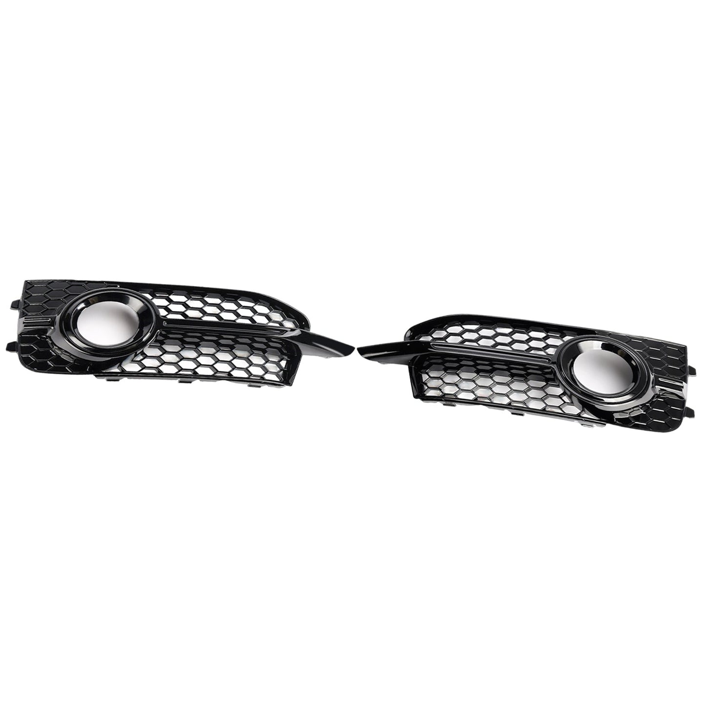 2011-2014 Audi A1 S-Line 8X 2PCS Front Bumper Fog Light Cover Grille Black Honeycomb Grill