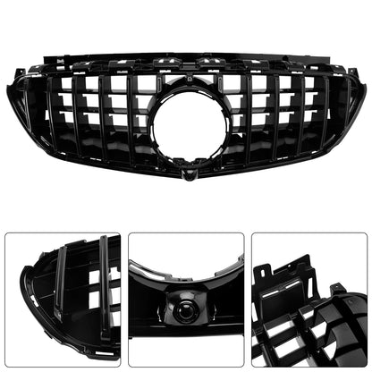 2016-2020 Mercedes Benz E Class W213 AMG E63 E63S GT Grill Front Glossy Black Grille Panamericana Style