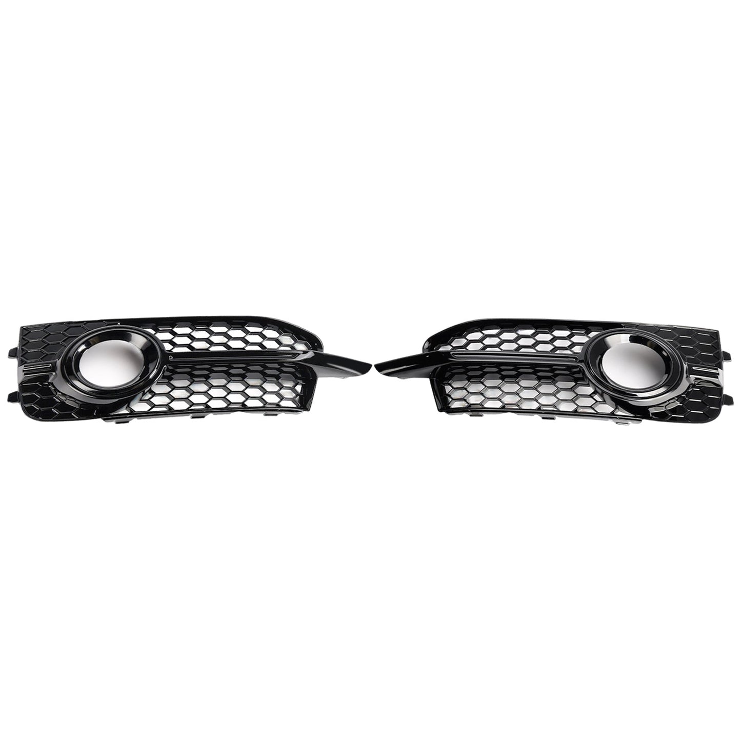 2011-2014 Audi A1 S-Line 8X 2PCS Front Bumper Fog Light Cover Grille Black Honeycomb Grill