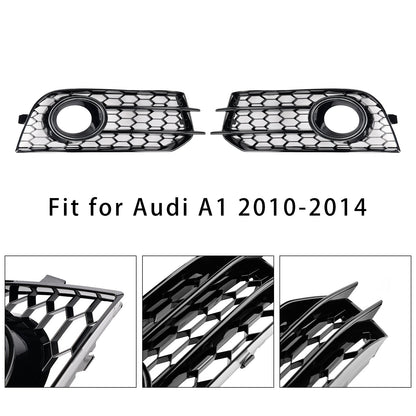 2010-2014 Audi A1 Black Front Bumper Honeycomb Fog Grille Cover