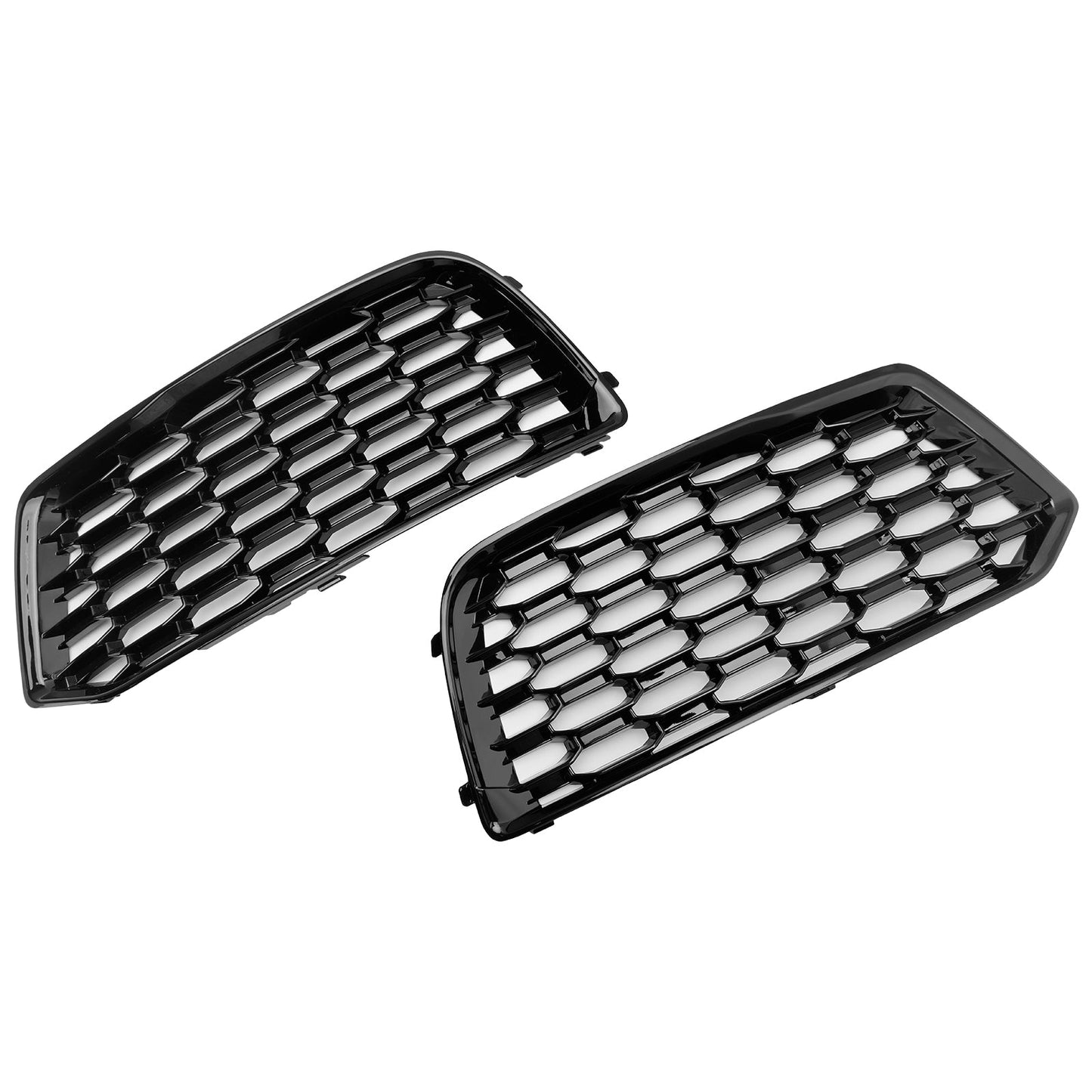 2018-2022 Audi Q5 Standard 2PCS Front Bumper Cover Grill Honeycomb Mesh Black Grille