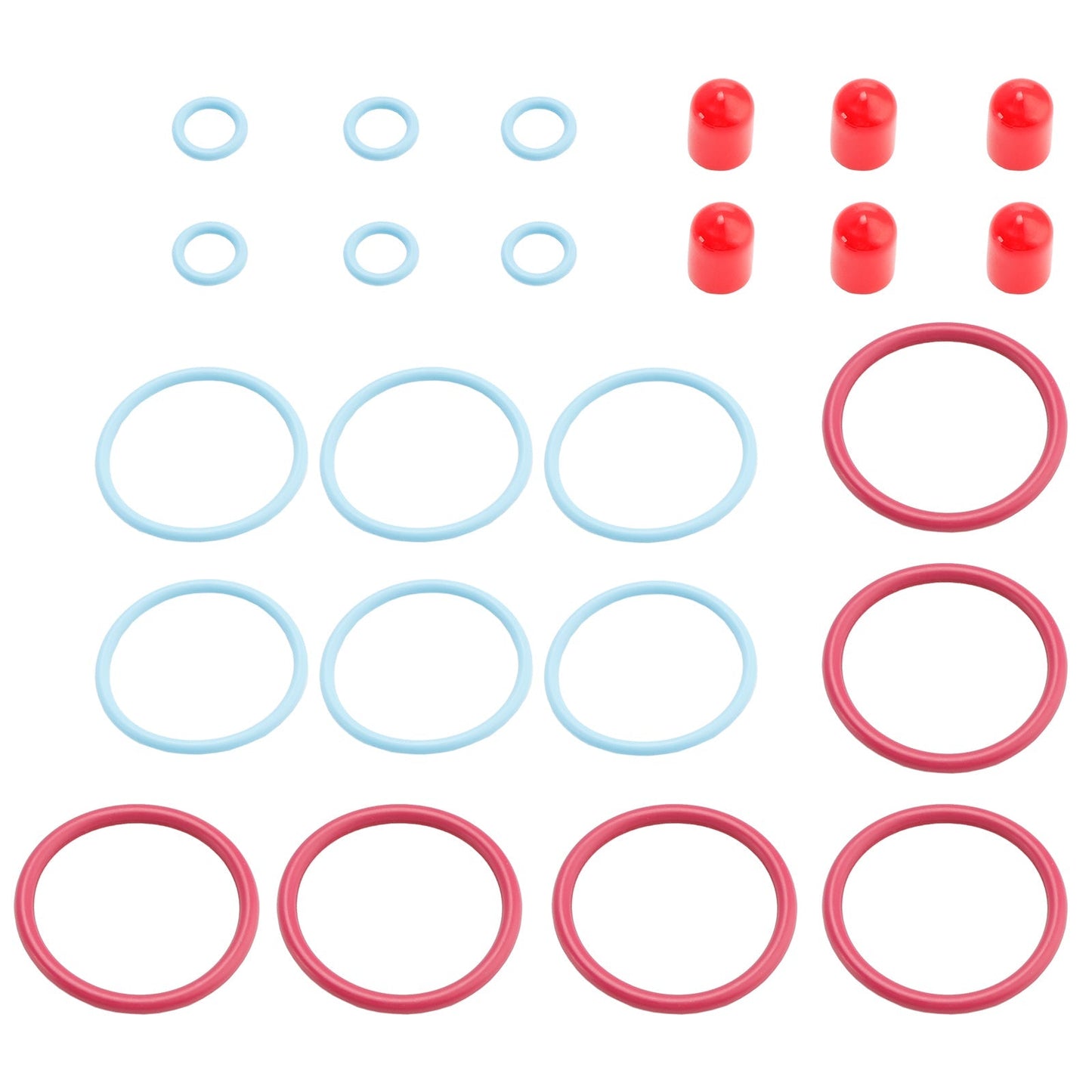 Caterpillar CAT C15/3406E External 6Pcs Fuel Injectors Seal O-Ring Kit 2481394 1895390