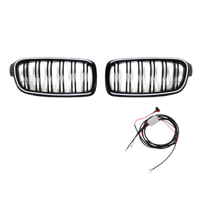 2012-2019 Double Slat Front Kidney Grille Grill Fit BMW 3 Series F30 F31 F35