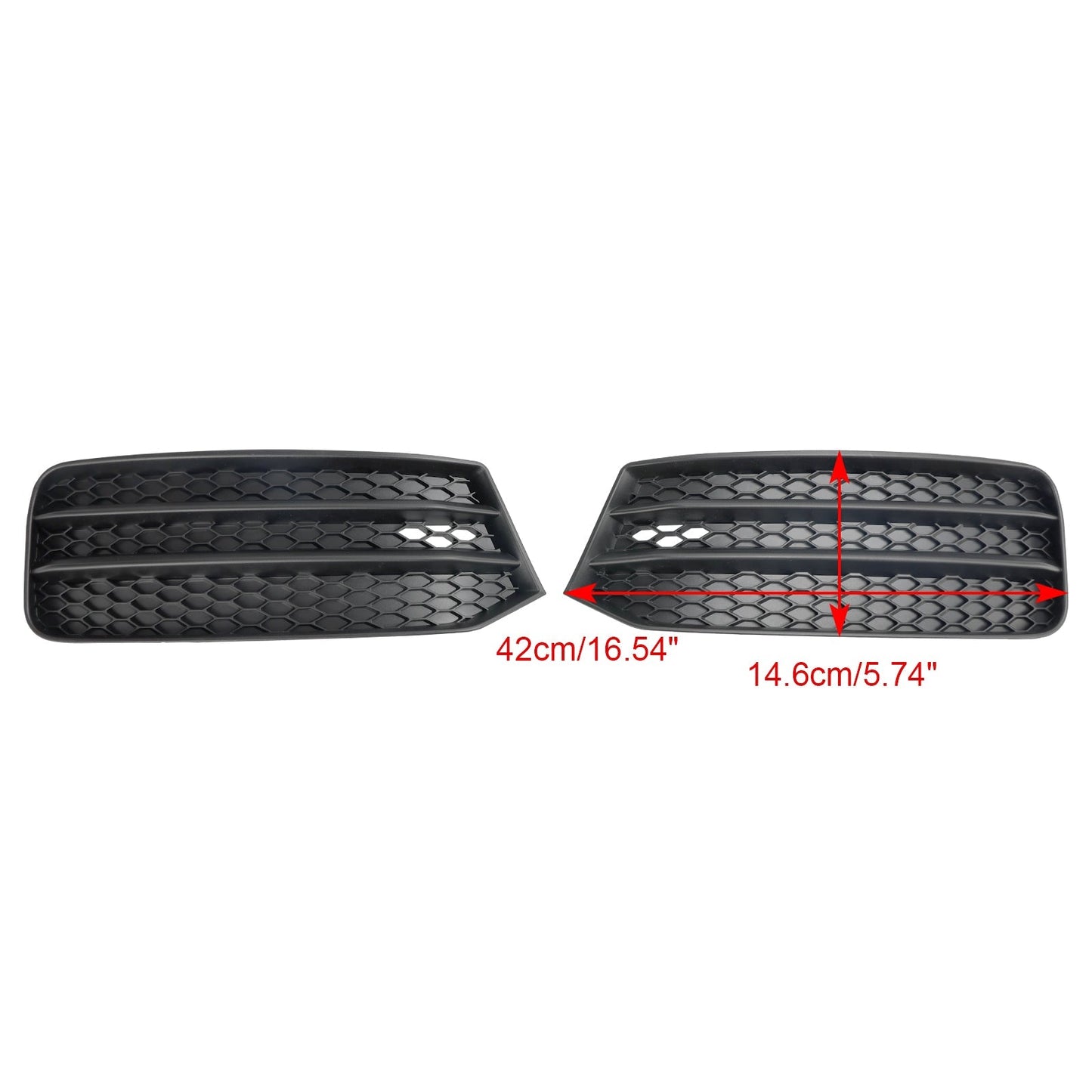 2015-2018 Audi A1 8X 2PCS Grille 8XA807681B 8XA807682B Front Bumper Fog Light Cover Grill