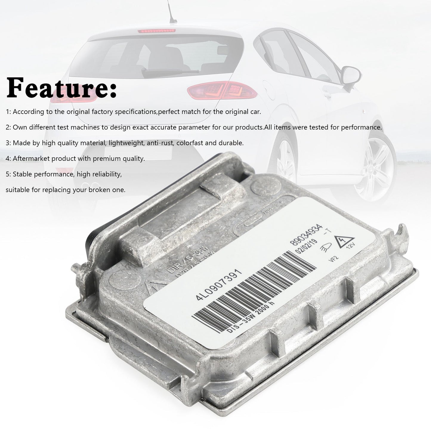 Module de commande de ballast de phare au xénon 6G pour GMC Acadia 2008-2010 89034934 043731