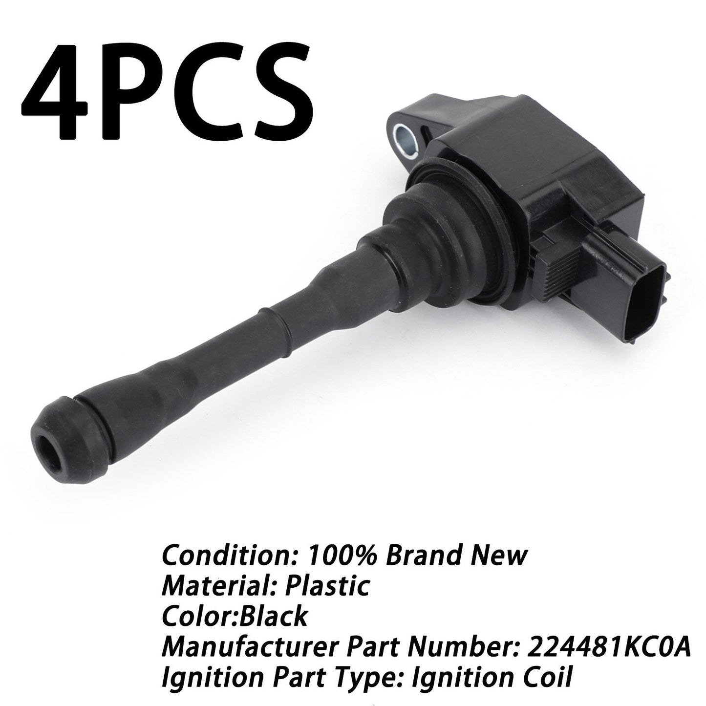 Lot de 4 bobines d'allumage 224481KC0A pour Nissan Juke Sentra 1.6L L4 2010+
