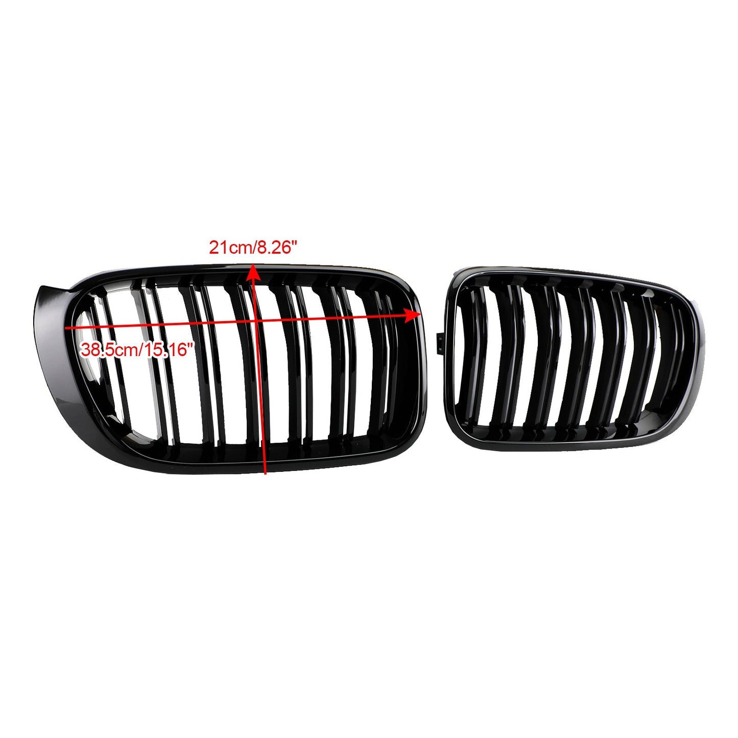 2014-2017 BMW X4 F26 xDrive28i/xDrive35i/xDrive20d/xDrive30d/xDrive35d Front Bumper Kidney Grille Gloss Black Grill