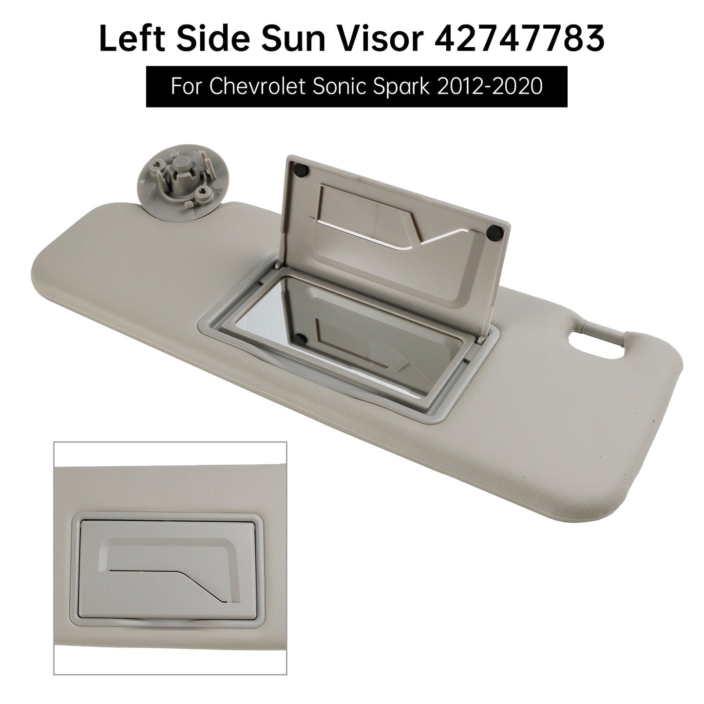 Pare-soleil gris pour Chevrolet Sonic Spark 2012-2020 (42747783 et 42747787)
