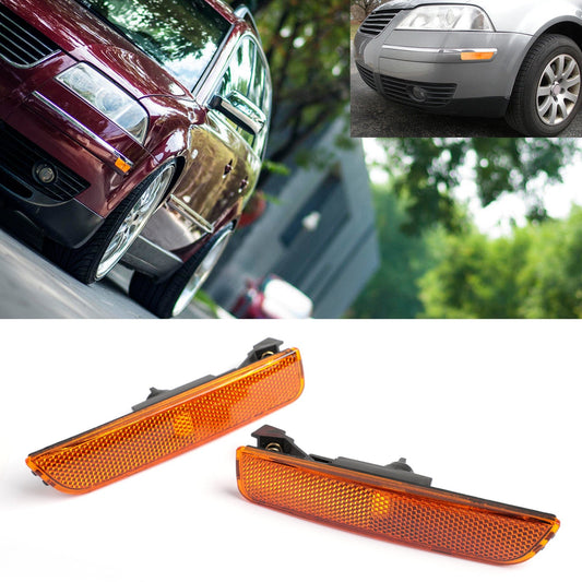 Paire de feux de gabarit latéraux ambrés pour pare-chocs avant (2001-2005) pour VW Passat B5.5