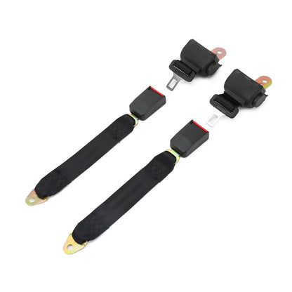 2 Point Retractable Auto Car Safety Seat Belt Buckle Universal Adjustable