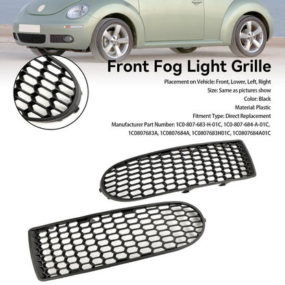 Volkswagen 2006-2010 Beetle & Beetle Convertible 1C0-807-683-H-01C 1C0807683A Front Bumper Fog Light Grill