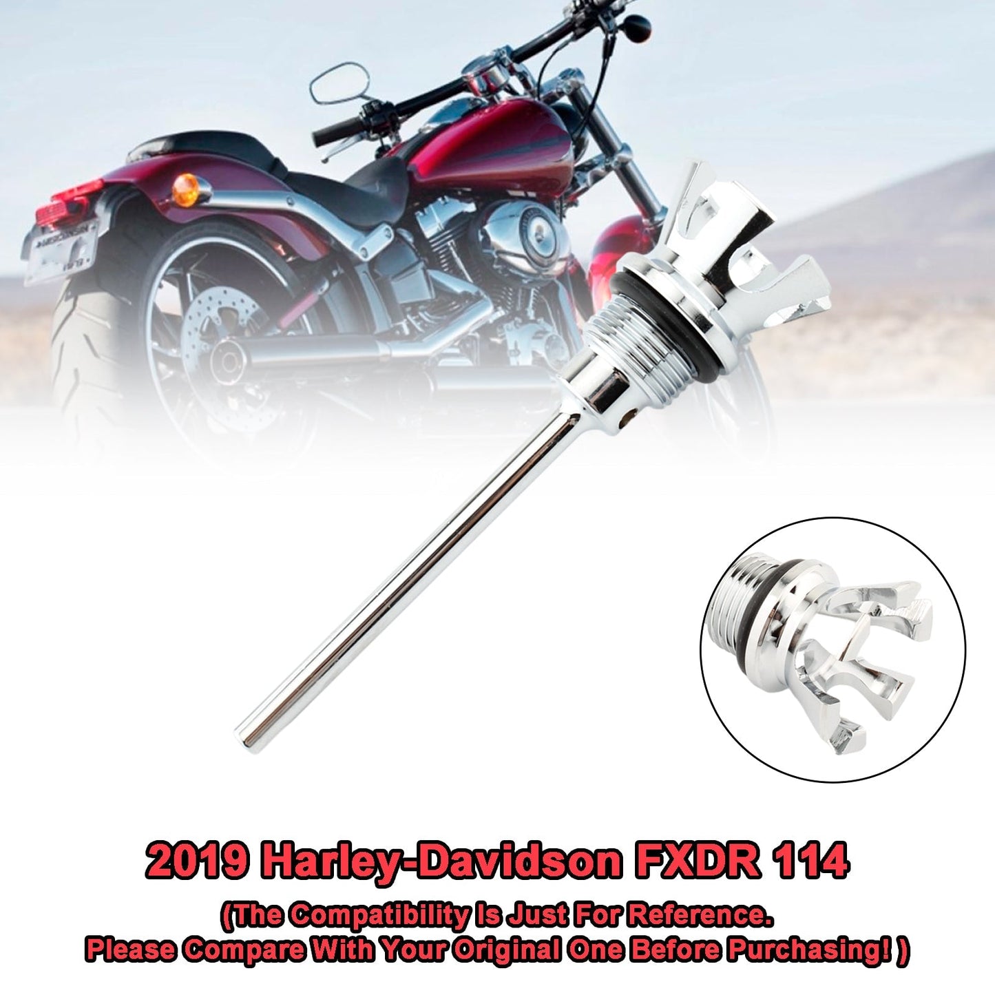 Bouchon de réservoir de jauge d'huile pour Softail Road Glide Street Bob 1105-0022