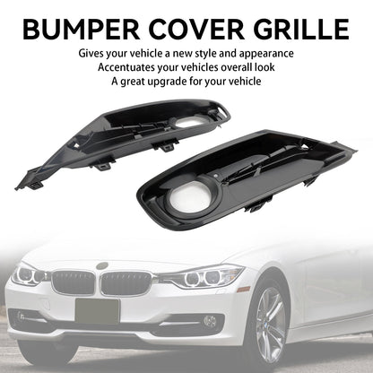 2014-2015 BMW 3 Series 328d 328d xDrive 2PCS Front Bumper Fog Light Grille Covers