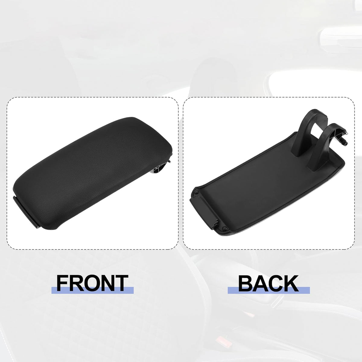 2001-2008 Audi A4 B6 B7 8E0864245E Black Leather Armrest Centre Console Lid