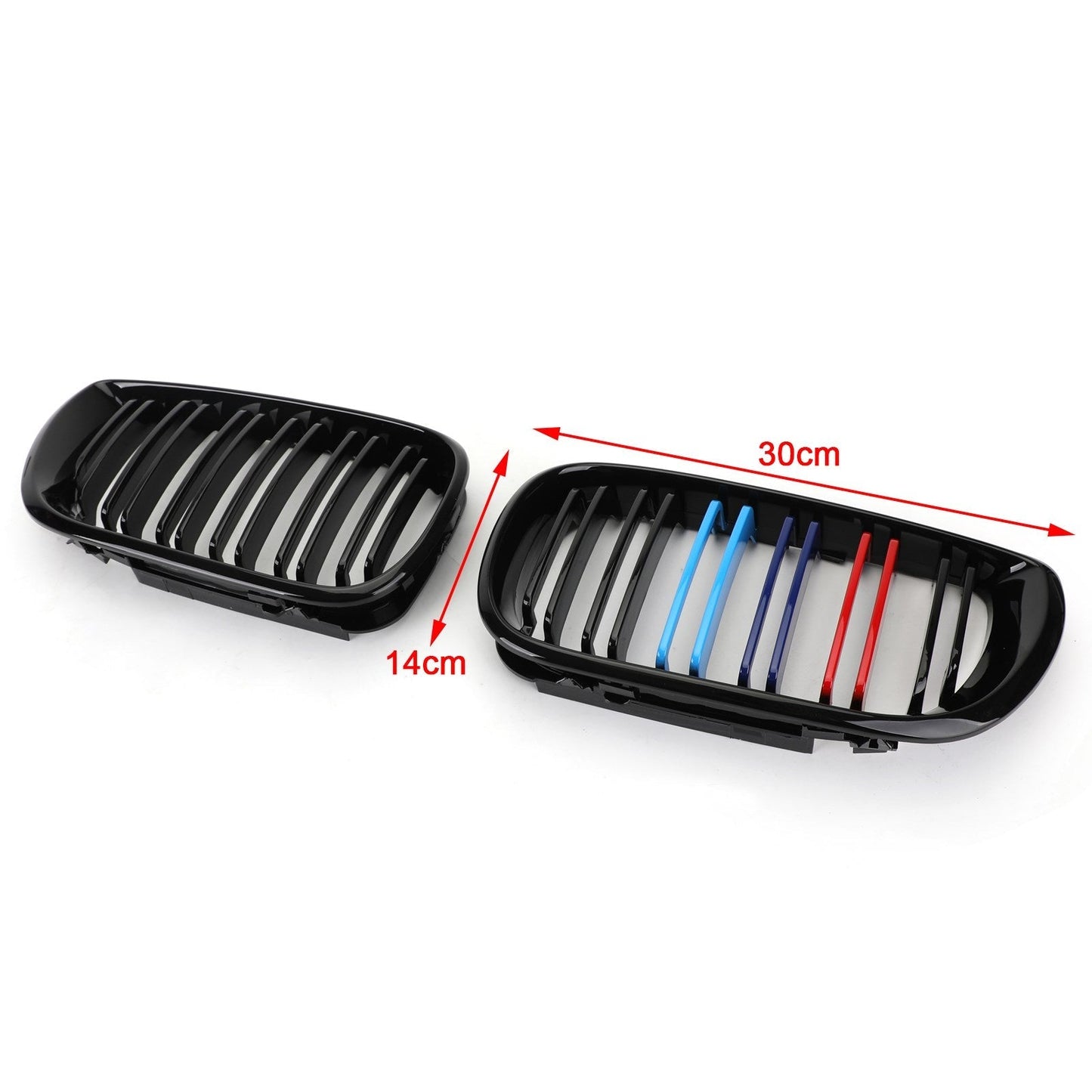 BMW 2002-2005 3 Series E46 4 Door 3 Colors Front Kidney Grille Double Rib