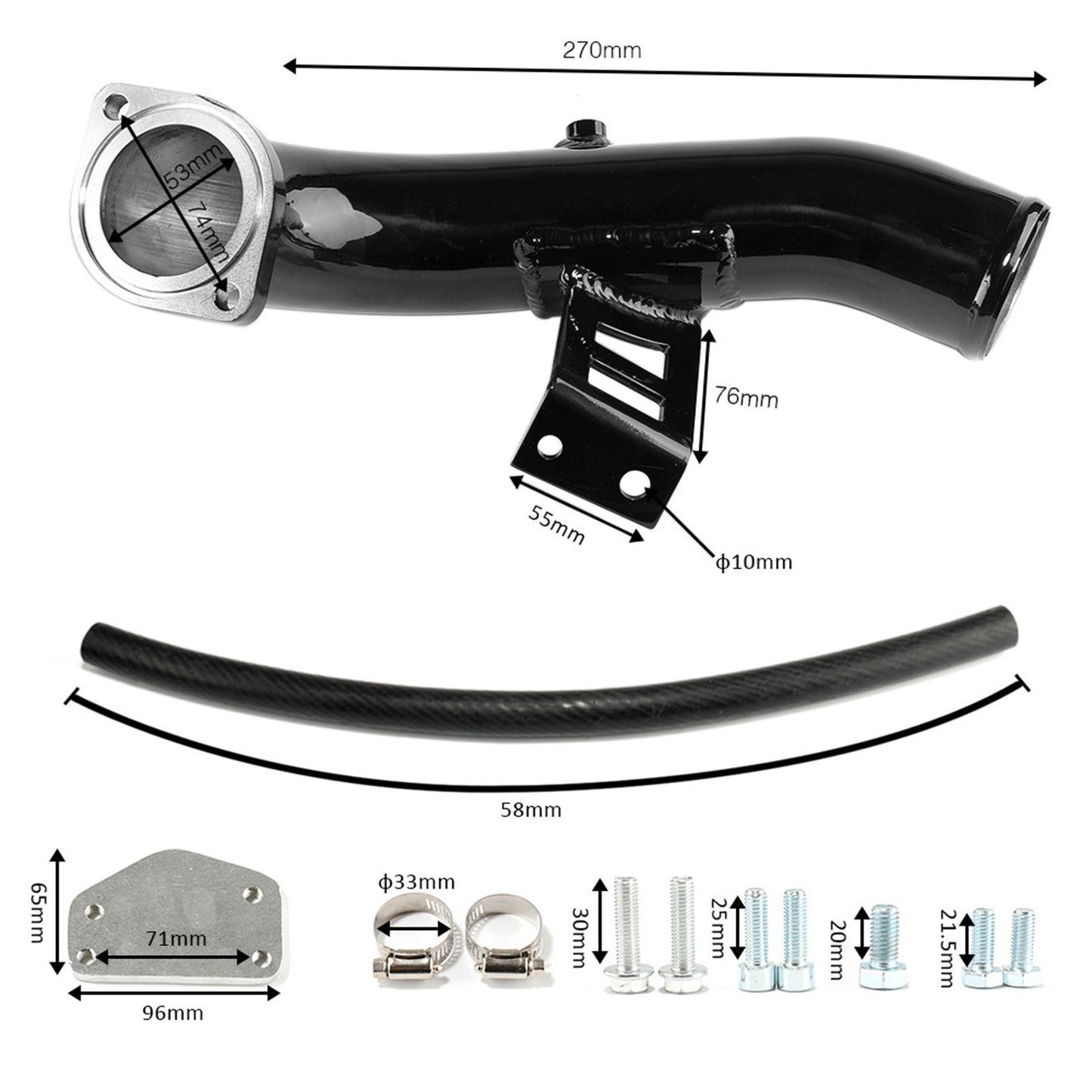 2004-2005 6.6L Duramax LLY EGR Delete Kit With High Flow Intake