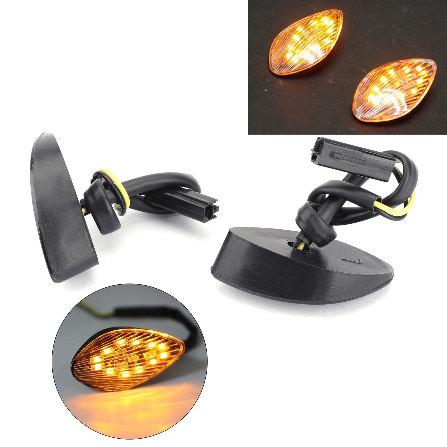 Clear Turn Signals For Honda CBR 1000 RR Flush Mount 2004-2005 Assosary