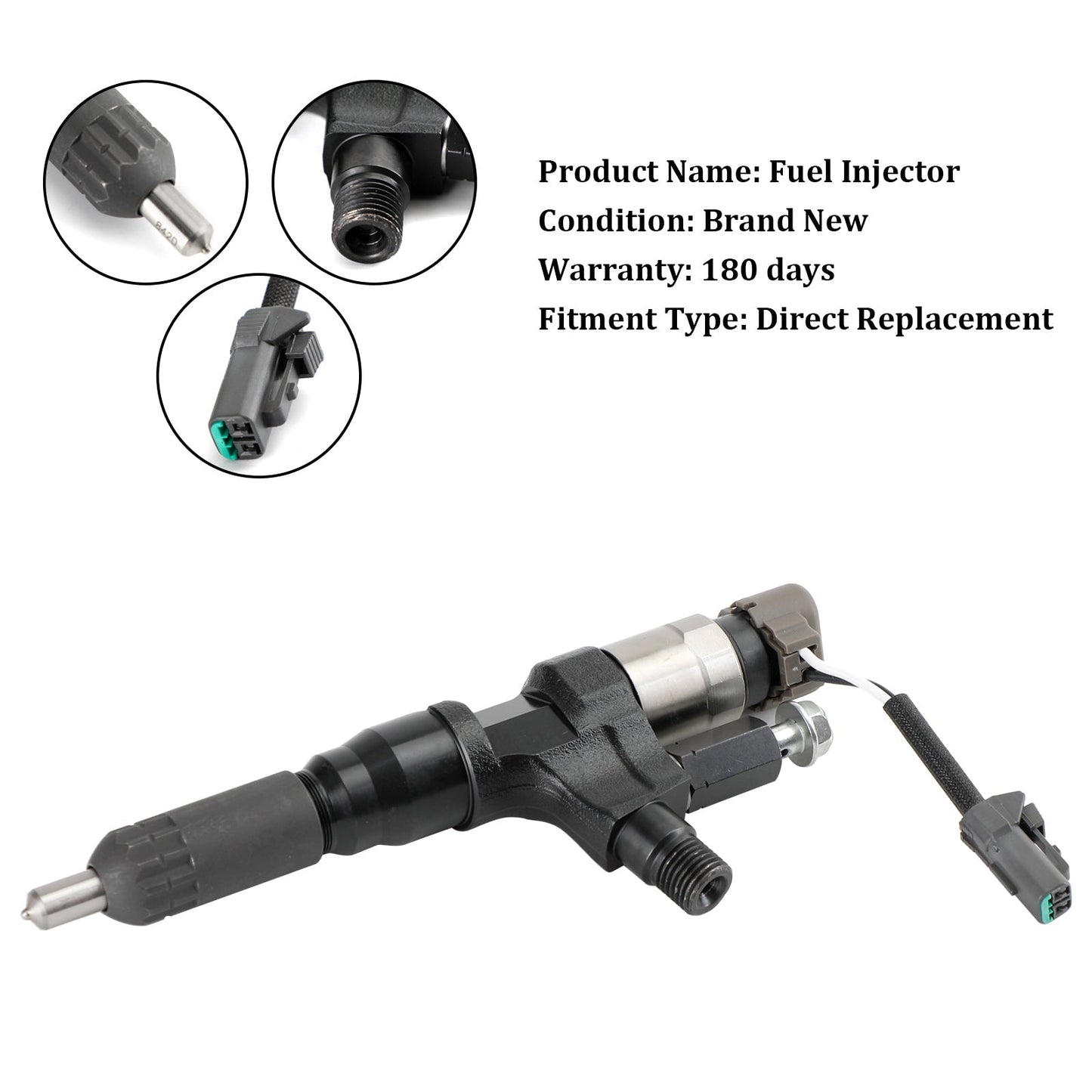 Injecteur de carburant Hino 3,8 L 4,7 L 5,0 L 6,5 L 7,7 L 1 pièce 095000-6593 CB84034501S 095000-6590