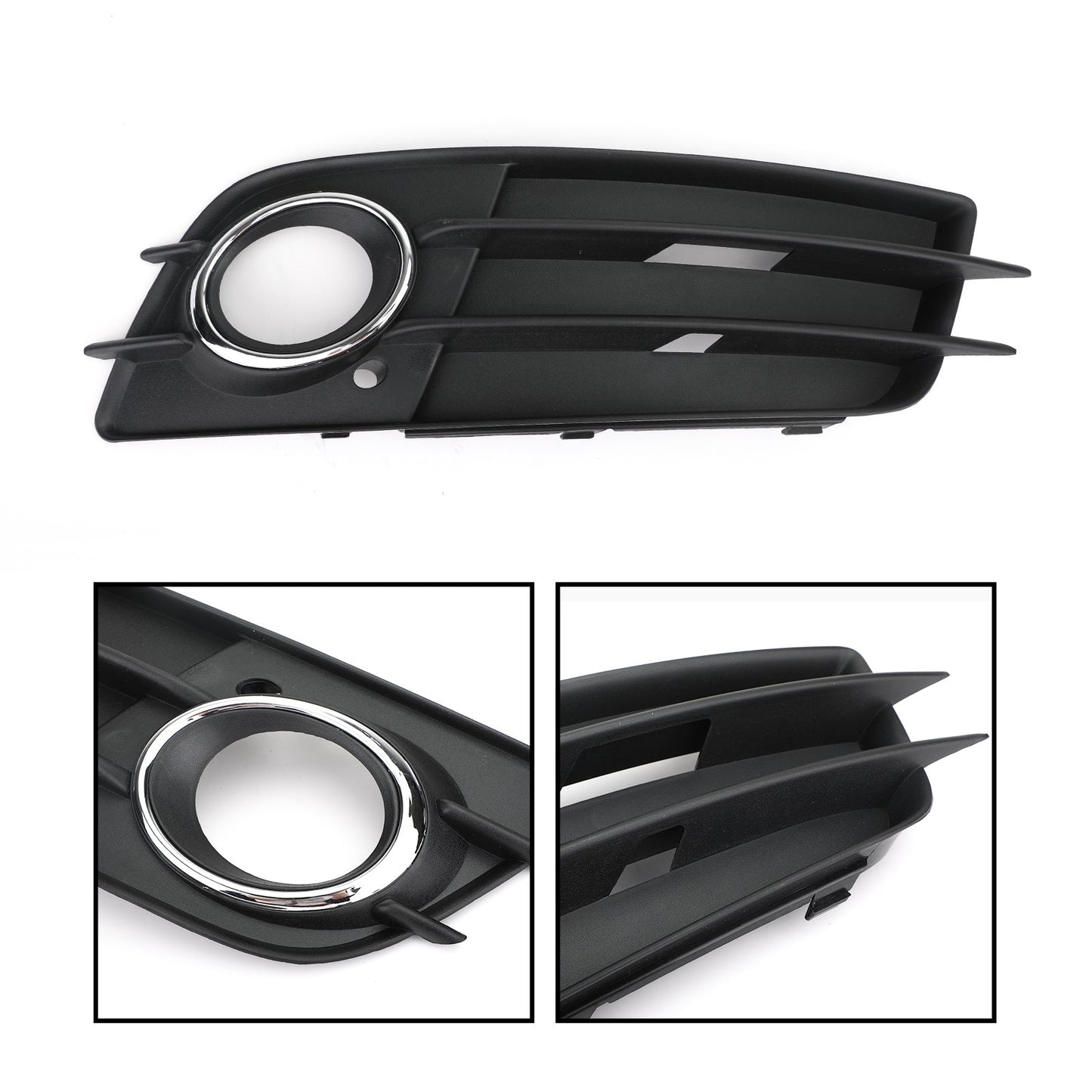 2008-2012 Audi A4 B8 S-Line / S4 Pair Car Fog Light Grill Cover Left & Right OEM / Honeycomb Style Grille