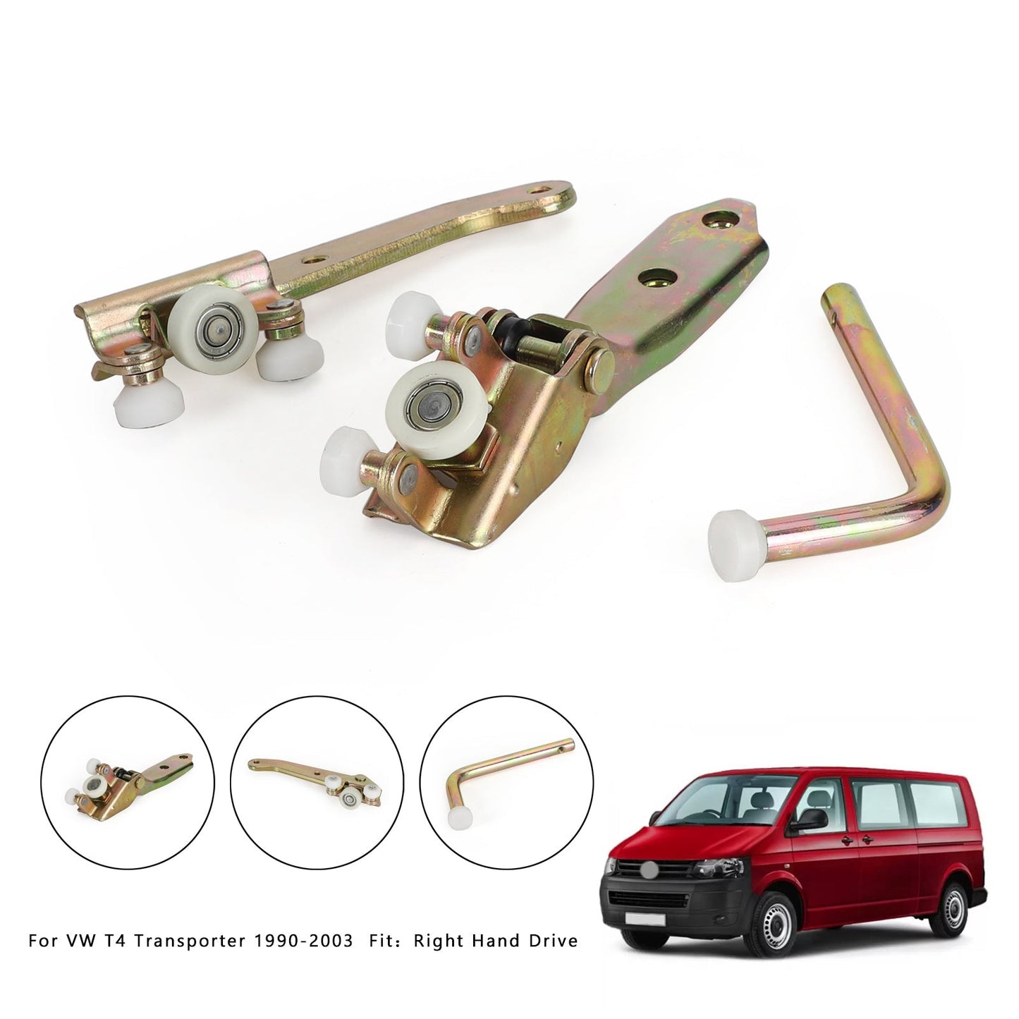 1990-2003 VW T4 Transporter 701843436 RHD Left Sliding Door Bottom Middle Top Rollers