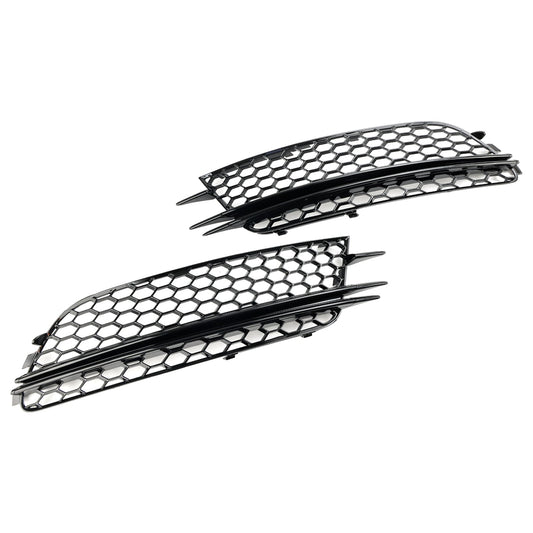 Audi 2012-2015 A6 C7 2PCS Front Fog Light Cover Bezel Bumper Grille