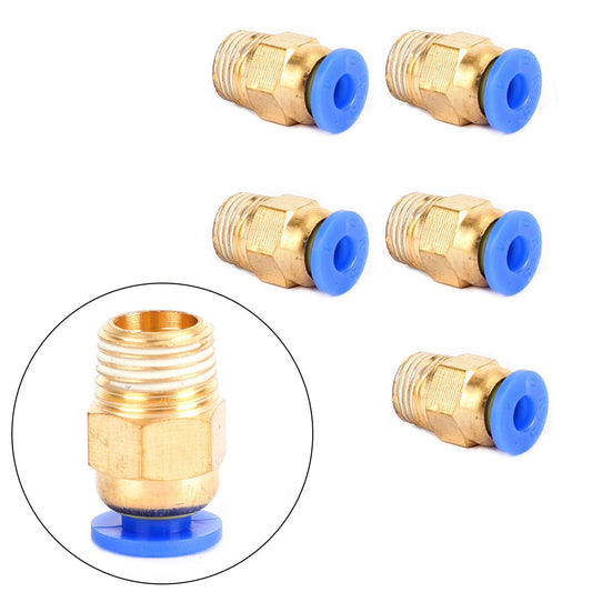 Lot de 10 raccords pneumatiques 1/4" x 1/8" NPT mâle, à insérer dans un raccord pneumatique, 4 mm / 1/8"