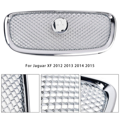 Jaguar XF 2012 2013 2014 2015 Front Chrome Grill Air Intake Radiator XF-R Style Mesh Grille