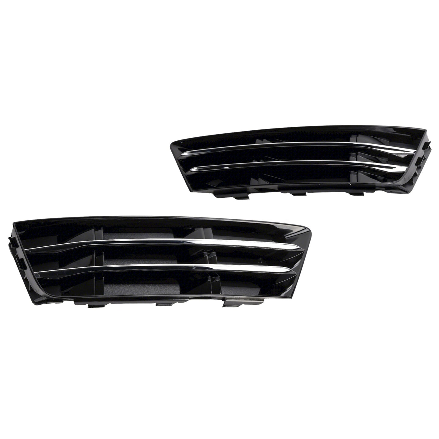 2016-2018 2PCS Front Fog Light Grille Lower Bumper Grill Fit AUDI A4 B9