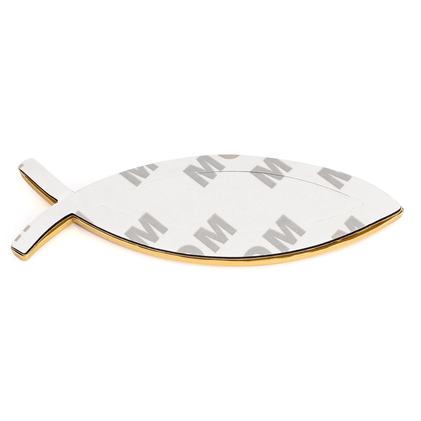 Jesus Christian Fish Symbol Gold 3D Car Decal Emblem Sticker Religious God