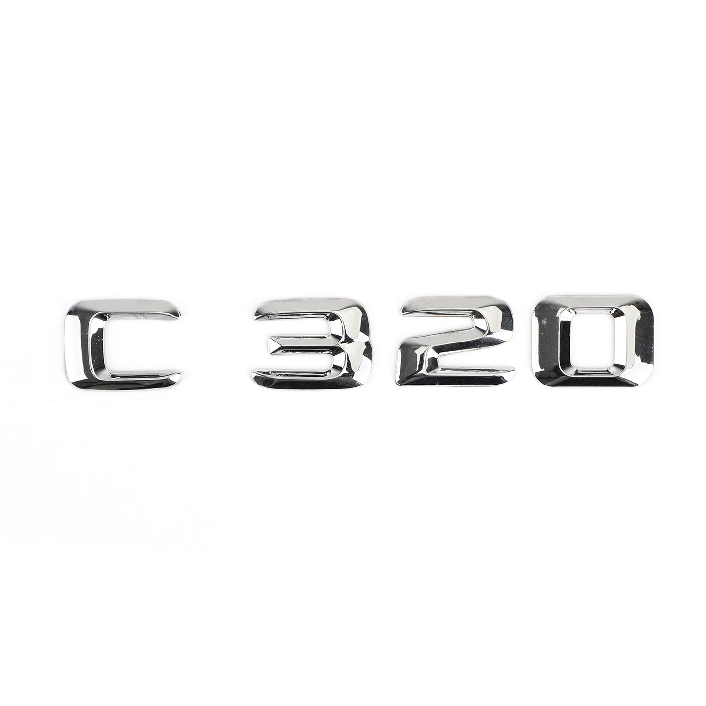 Emblème de coffre arrière, plaque signalétique, lettres et chiffres, compatible avec Mercedes C320, chromé