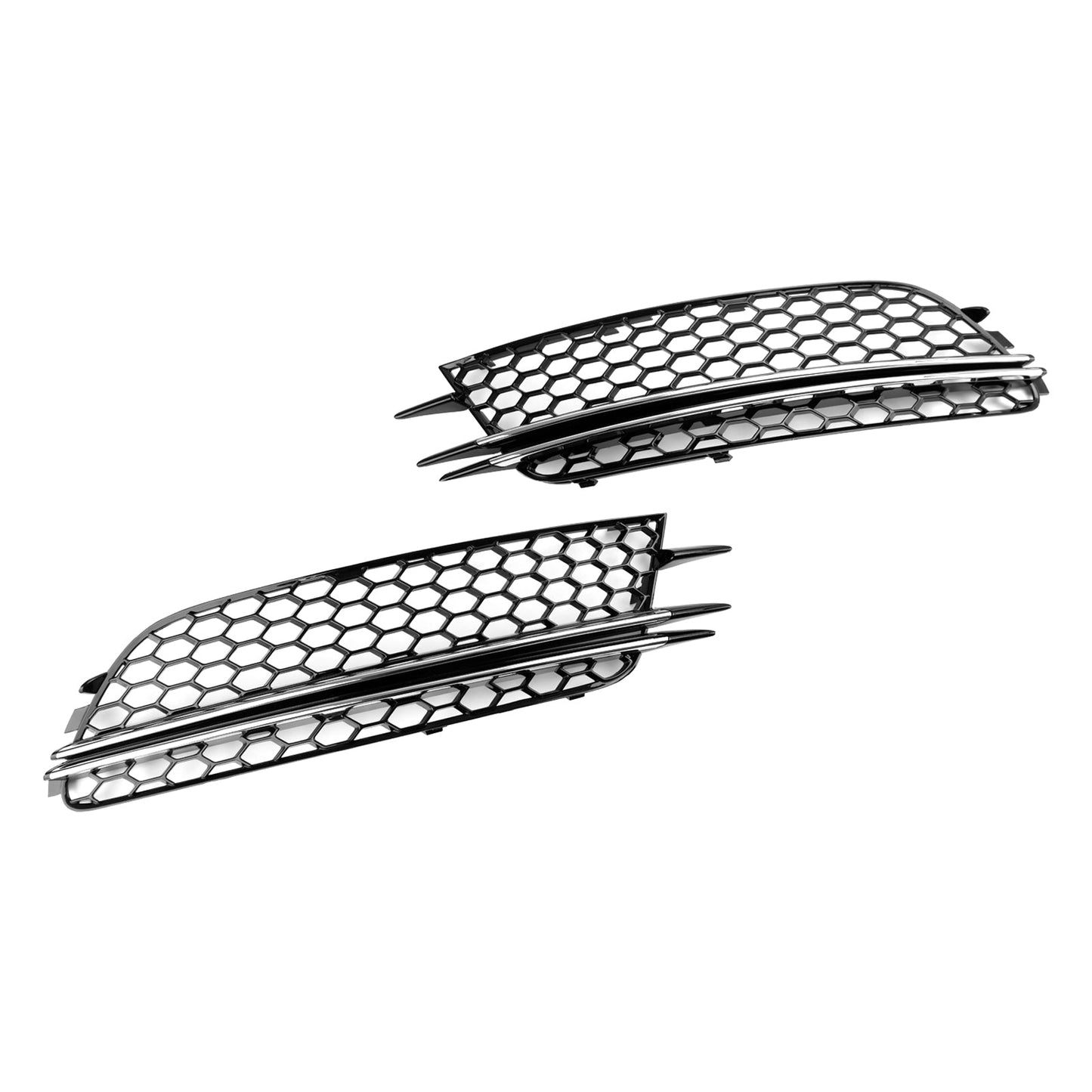 Audi 2012-2015 A6 C7 2PCS Front Fog Light Cover Bezel Bumper Grille