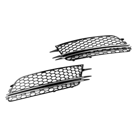 Audi 2012-2015 A6 C7 2PCS Front Fog Light Cover Bezel Bumper Grille