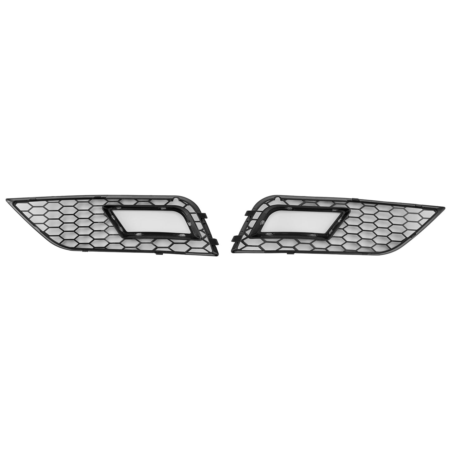2013-2015 Black Honeycomb Fog Light Cover Fit Audi A4 B8.5 Standard Bumper